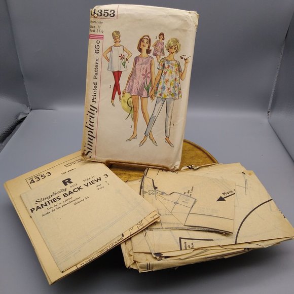 Vintage Sewing PATTERN Simplicity 4353, Women 1962 Maternity Tops Pants and Pant - Picture 3 of 3